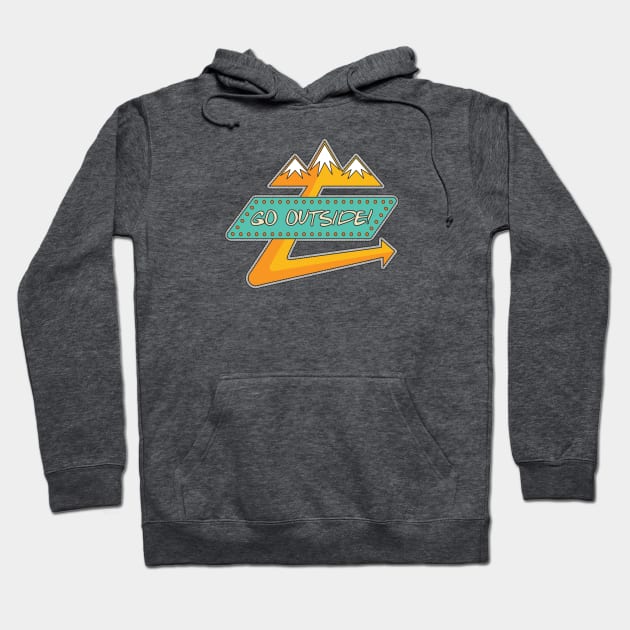 Go Outside Arrow Hoodie by M. Pidgeon Design